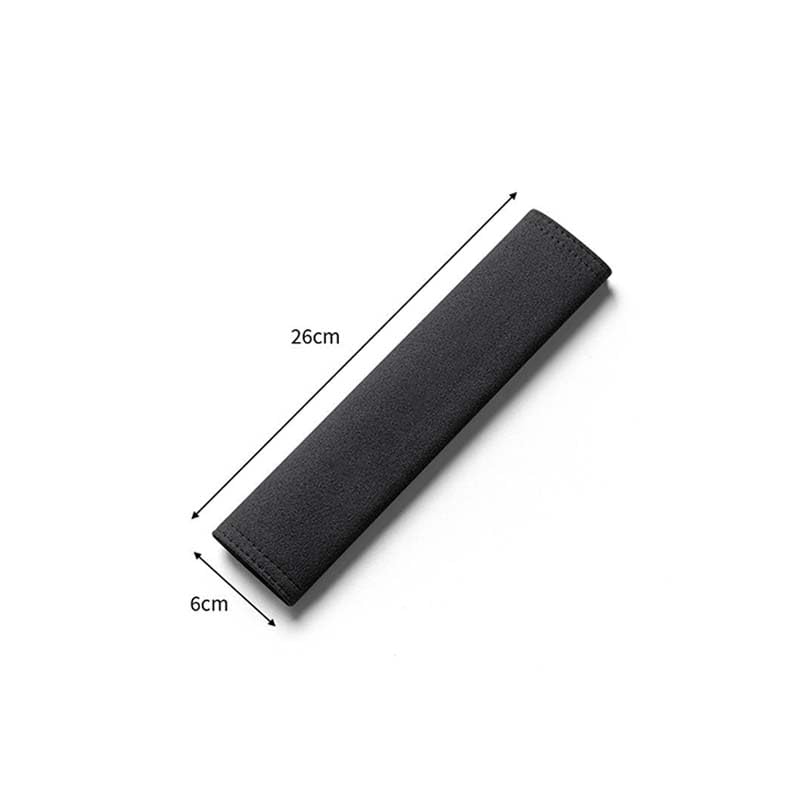 2 Stuks Auto Lederen Gordelkussens voor Volvo XC40 XC60 XC90 S60 S90 C40, Zacht Comfort Antislip Ademend Bekleding voor Veiligheidsgordelkussens,A-Black