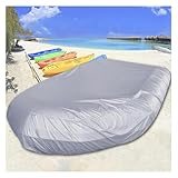 【Stockage Sûr】La housse de bateau gonflable à double couture et coutures entrecroisées offre une excellente durabilité ; l'ourlet élastique inférieur permet une ventilation adéquate pour éviter la croissance et l'accumulation de moisissures