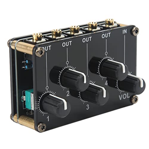 Mixer de áudio, Mini Mixer de áudio Estéreo de Metal Acrílico Fácil de Usar para Computador