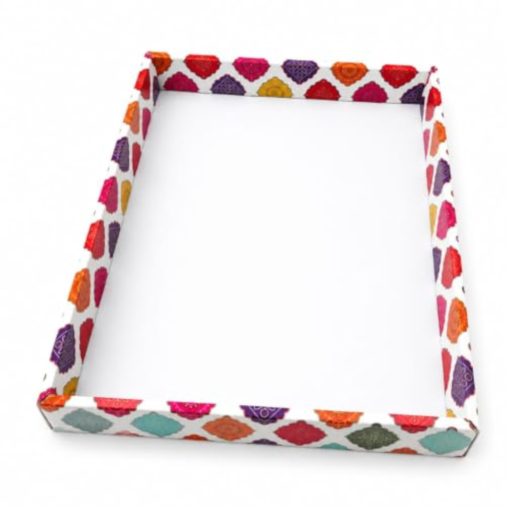 Decorative Tray with Colourful Mandala Print