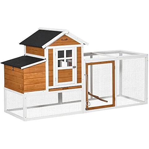 Pawhut Gallinero de Madera Exterior para 2-4 Gallinas Cover