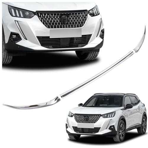Baguettes de Calandre Avant en Inox pour Peugeot 2008 2020-2023 CHROMEMASTER