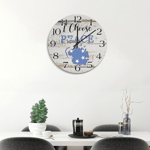 Horloge murale ronde Micronésie de voyage décorative à piles - 4