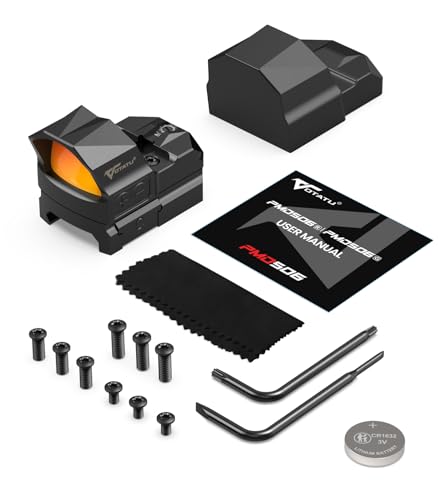 VOTATU PMD506-R 2 MOA Dot 64 MOA Circle Red Dot Sight with Doctor Cut, Multiple Reticle Reflex Sight for Pistol, Picatinny Mount Included - image 8