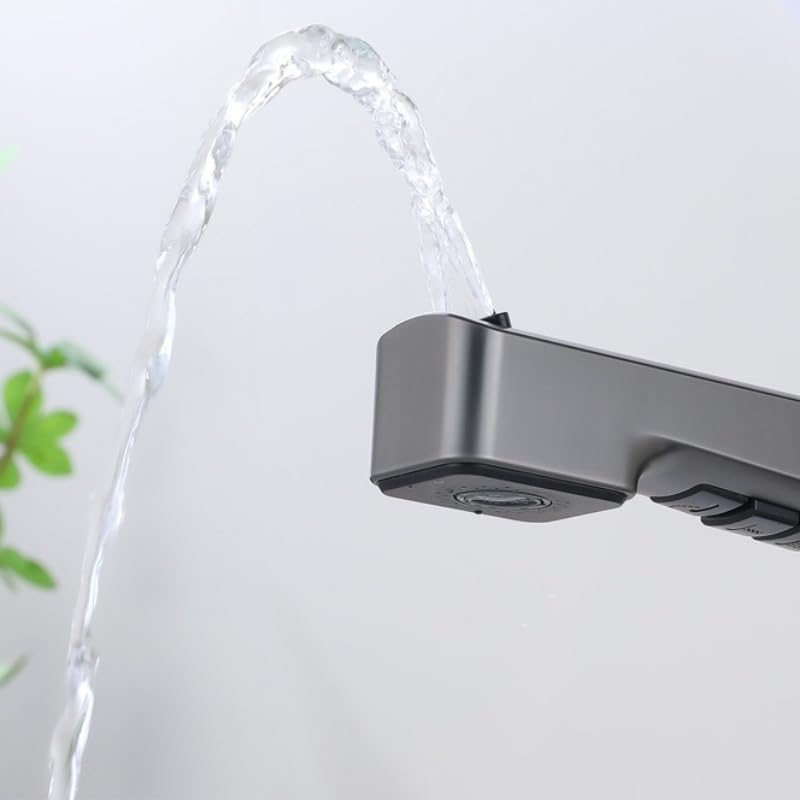 Robinet extractible numérique gris pistolet contre les risques de brûlure