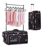 Fanwoli 28' Dance Bag with Garment Rack, Stable Rolling Competition Duffel