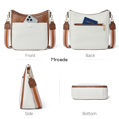 Image of Leather Crossbody Purse for Women Crossbody Bag for Daily Travel | Trendy Vegan Leather Medium Crossbody Purse with Adjustable Strap Women's Hobo Shoulder Handbags for Work