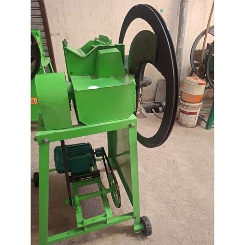 Image of K.B.S. 2-in-1 Chaff Cutter Cultivator with 2 HP Motor Operated Kutti Machine 2 Blade Kabar Kutti Machine & Chara Cutter Fodder for Dairy Farming (Large Chaff Cutter)