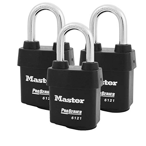 Master Lock - Three (3) High Security Pro Series Padlocks 6121NKALF-3 w/ BumpStop Technology Master Lock - Three (3) High Security Pro Series Padlocks 6121NKALF-3 w/ BumpStop Technology
