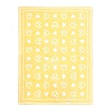 un doudou 日本製 ベビー 綿毛布 ブランケット 85×115cm Disney ミッキーアイコン 綿100% ジャガード織り クリーム NZ1336-CR