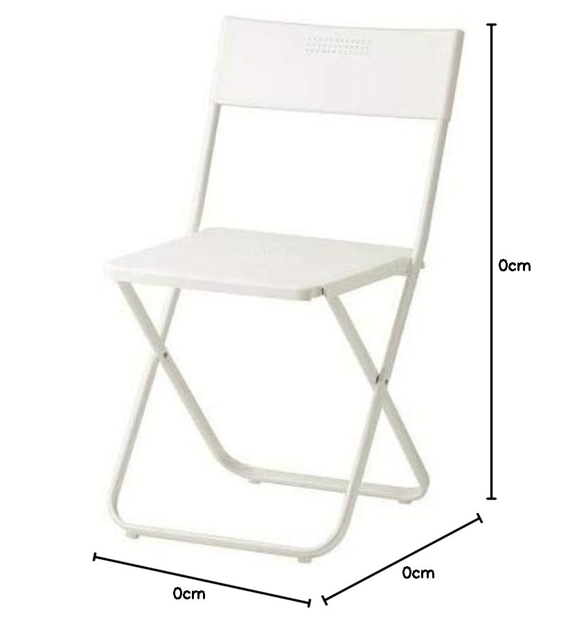 Chaise extérieure pliable FEJAN blanc mobilier de jardin pliant gain de place - 3