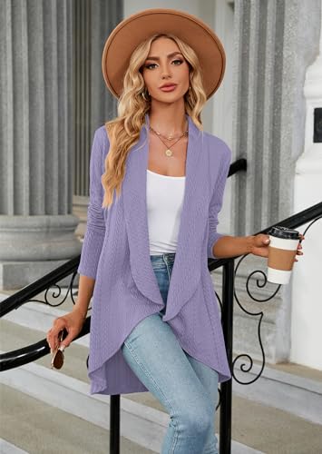 Cardigan for Women Long Sleeve Sweaters Casual Lightweight Knit Open Front Fall Fashion Outfits3