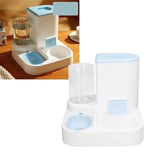 BEIJIALY Pets Automatisches Futterspender-Tränkeset, Katzenfutter- und Wassernapf-Set, Multifunktionales 2-in-1-Einteiler-Katzentränke-Futterspender mit Großer Kapazität für Den(Blau) BEIJIALY Pets Automatisches Futterspender-Tränkeset, Katzenfutter- und Wassernapf-Set, Multifunktionales 2-in-1-Einteiler-Katzentränke-Futterspender mit Großer Kapazität für Den(Blau)