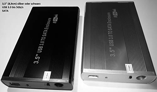 Boîtier externe pour disque dur 3,5 SATA USB 3.0 argent en métal pour stockage PC