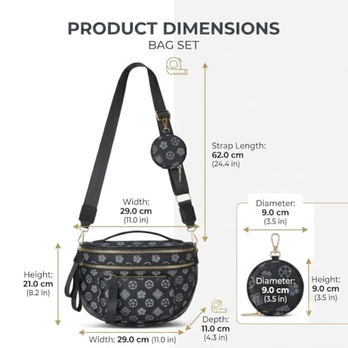 Image of Makes Checkered Crossbody Bag Bum Bag for Women with Pouch