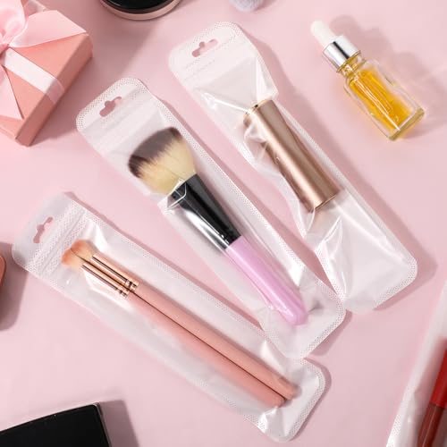 Image of 50Pcs Jewelry Packaging Bags, 2.16x8.66 Inch Transparent Lip Gloss Packaging Bags Resealable Pouch Zipper Storage Bags for Small Business Keychain Jewelry Candy Food