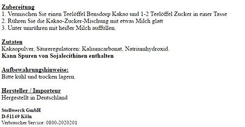 Bensdorp Kakao Premium-Qualität 250g / 5er Pack