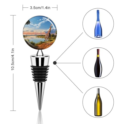 Bouchon de bouteille de vin réutilisable girafe idée cadeau originale