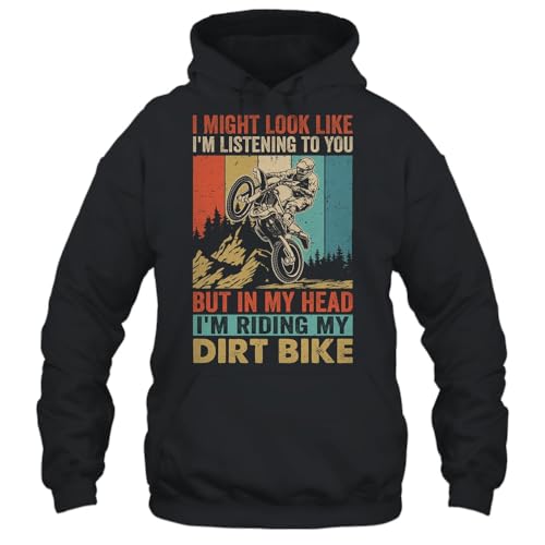 TeesPure Funny Dirt Bike Art For Men Motocross Dirt Dirt Rider Retro Shirt Hoodie