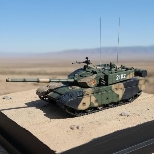Tanque militar de aleación modelo realista acabado con camuflaje minuciosos detalles 6