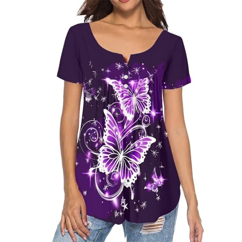 Showudesigns Womens Tops Short Sleeve Clothes Teen Girls Tunic