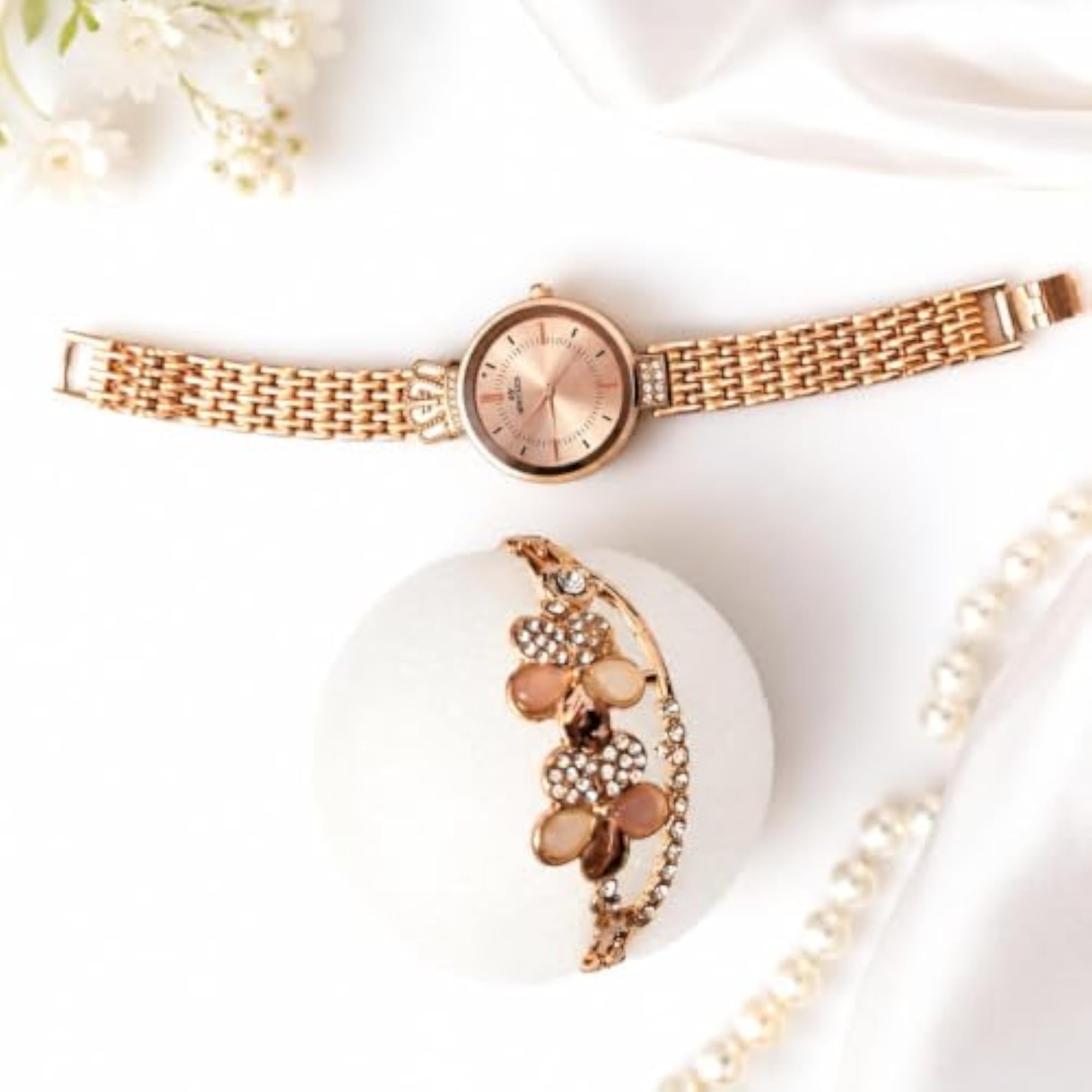 Kashmiri Meenakari Round Dial Bracelet Watch, Ethnic Gift