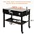 Hisencn Grill Table Cart for Ninja Woodfire Grill - OG700 Series, Foldable Portable Grill Stand, Grill Cart for Ninja, Blackstone, Weber, Onni Pizza Oven, Camping BBQ Prep Cart with Caddy, Black