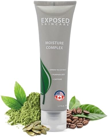 Exposed Skin Care, Moisture Complex Oil-Free Daily Face Moisturizer For Women and Men – Non-Comedogenic Lightweight Hydrating Gel with Green Tea, Pumpkin Seed and Caffeine for Oily, Acne-Prone Skin