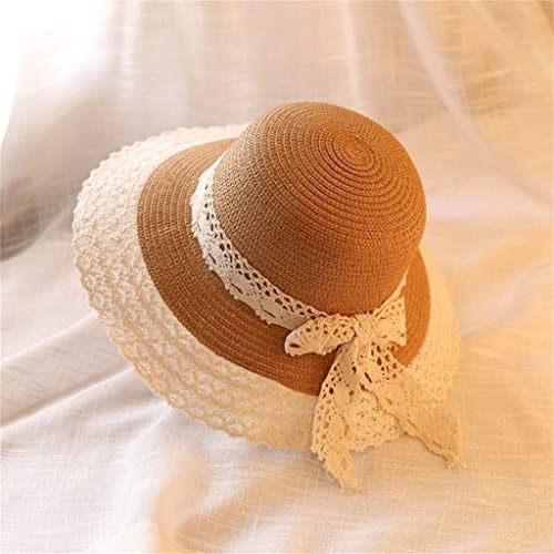 Chapeau de paille d'été en dentelle ajourée idéal pour vos vacances à la plage