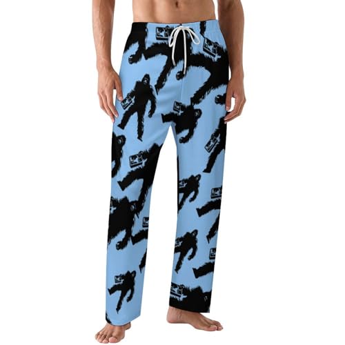 Sasquatch Bigfoot Party Men Pajama Pants Lounge Pajama Bottoms Soft Sleepwear Trousers Homewear