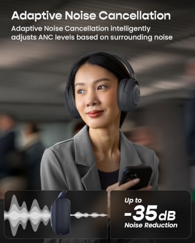 Cleer Alpha Noise Cancelling Bluetooth Headphones, Midnight Blue - image 4
