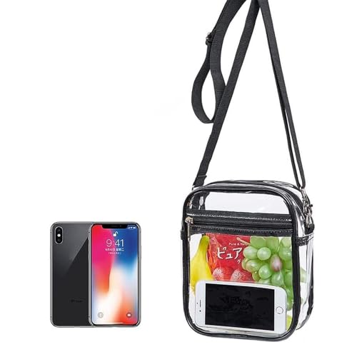 Transparent Sling Bag for Women, Crossbody Bags for Women with Braided Double Zipper, Small Backpack Purse3