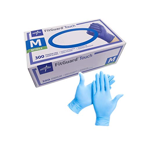 Fitguard Touch Nitrile Exam Gloves Dark Blue Medium 300/bx