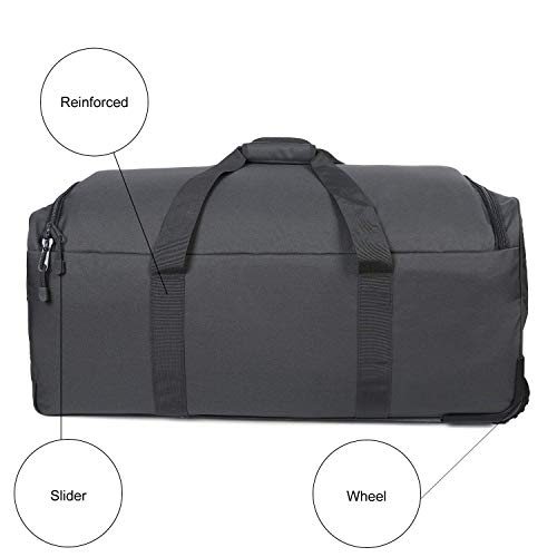 ARMYCAMO Rolling Loadout Luggage Bag with Wheels,Hockey Bag, Duffle Bag with Rollers,124L X-Large Heavy Duty Oversized Storage Bag,Tactical Wheeled Deployment Trolley Camping Bag