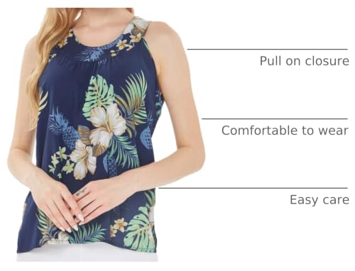 Image of Matchable Family Hawaiian Luau Men Women Girl Boy Clothes in Pineapple Garden Navy