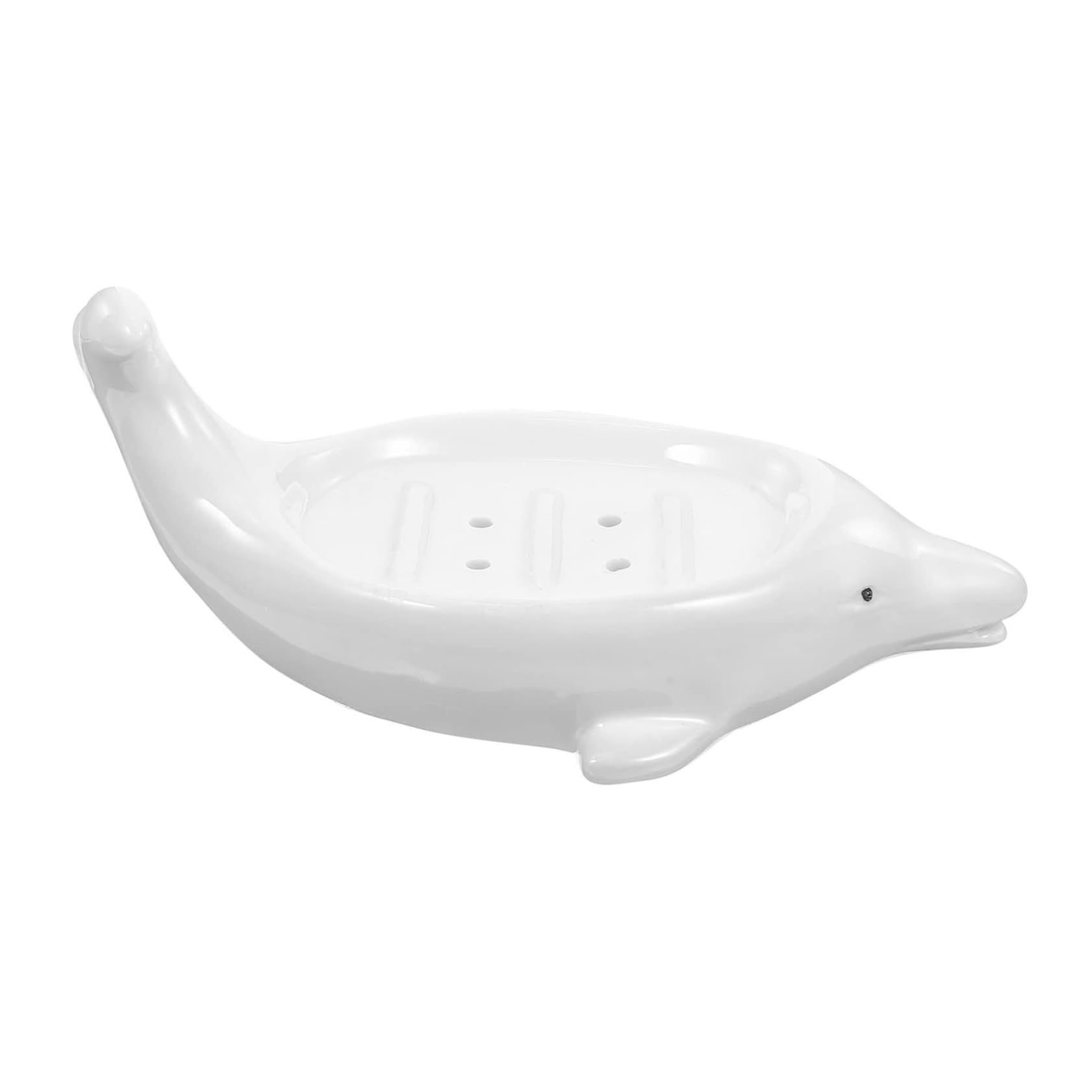 Jaboneras de baño Jabonera con Forma de Animal for baño, diseño Bonito y práctico Decoración estética para el baño(White,19.3X10.5X8CM)