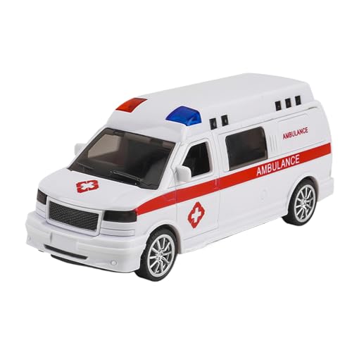 Genérico Coche Ambulancia Juguete – 6.50 Pulgadas Modelo PP con Luces sireną | Mecanismo Inercial Realista – Desarrolla Creatividad Motricidad Niños Preescolares Interior Exterior Fiesta Regalo