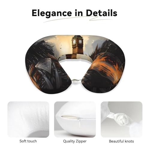 Almohada de viaje U-shaped espuma viscoelástica lavable miniatura 3