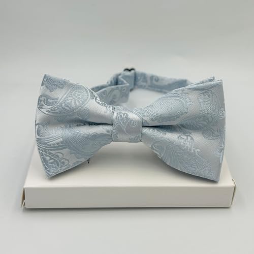 Paisley Bow Ties for Men Kids, Classic Adjustable Pre-Tied Bowties with Gift Box for Mens Wedding Party2