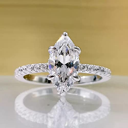 Bague en argent 925 avec diamant de carbone pour une élégance intemporelle