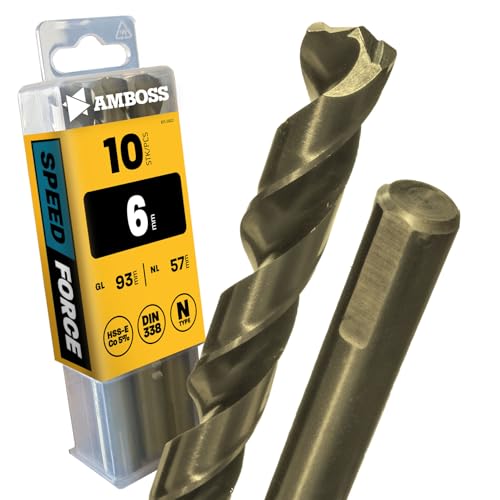 Foret hélicoïdal HSS-G DIN 338 AMBOSS pour perçage précis de l'acier et profilés