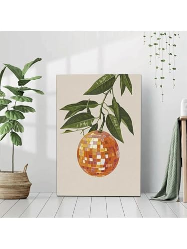 Affiche murale toile orange preppy lianyibo pour sublimer un mur vide