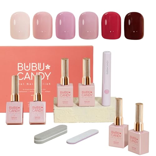 Set de Gel para Uñas Rose Coast 6 Pcs 15ml con Luz LED miniatura 1