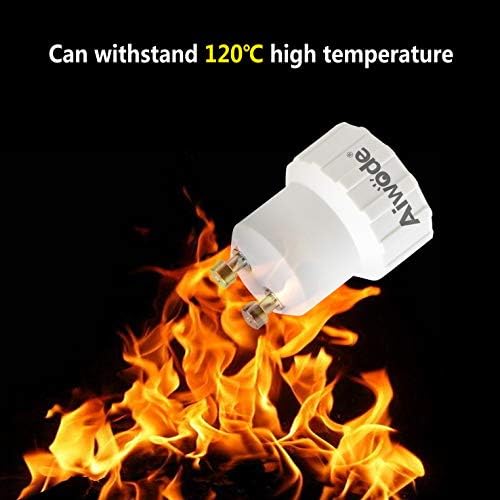 Aiwode GU10 to E14 Adapter,Light Socket Bulb Base Converter GU10 to E14 for Halogen and LED Bulbs,Max Wattage 200W,0~250V,120 Degree Heat Resistant,5 Pack.