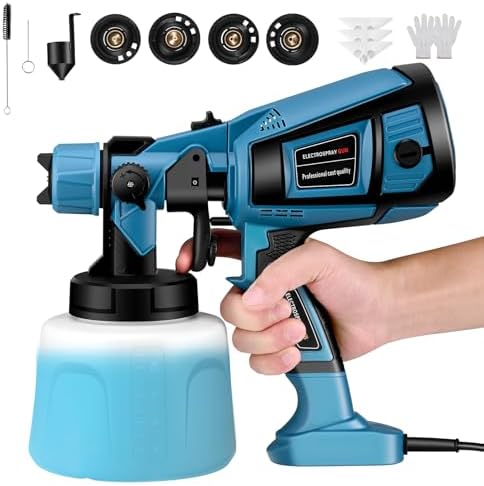 Pistola de Pintura,800W HVLP Pulverizador de Pintura Eléctrico co...