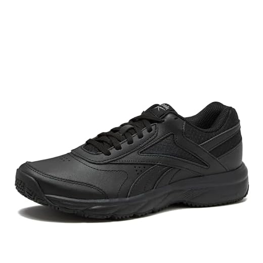 Reebok Men's Work N Cushion 4.0 Walking Shoe, Black/Cold Grey, 10 M US Men