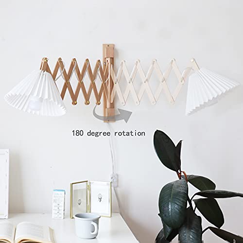 Jovone Plug In Mounted Wall Sconce, Swing Arm Wall Lamp For Bedroom, Living Room, Bedside Reading Light Fixtures With On/Off Switch,E26 Bulb Excluded (Burlywood) #TOP3