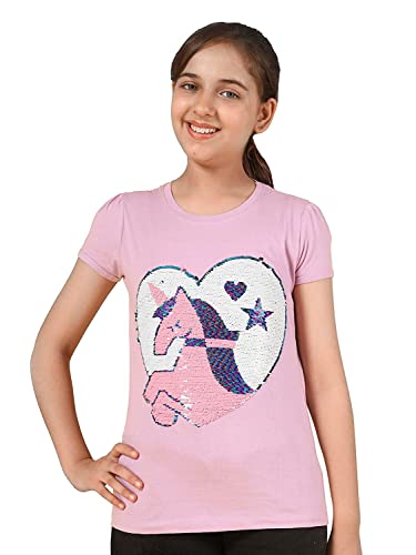 Image of KYDA KIDS Girls Cotton Full Sleeve Sequence and Embroidery Tops - Multicolor (Pack of 1)