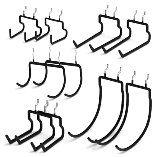 INCLY 10 Pack 1/4" Pegboard Drill Holder Tool Utility Hooks