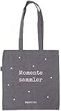  myNOTES Momentesammler - geräumige Stofftasche aus recycelter Baumwolle zum Umhängen mit viel Platz für Einkäufe, Bücher und Alltagsdinge